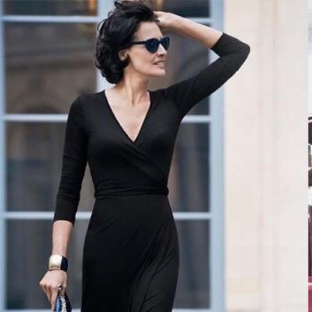 Parisian chic wrap dress
